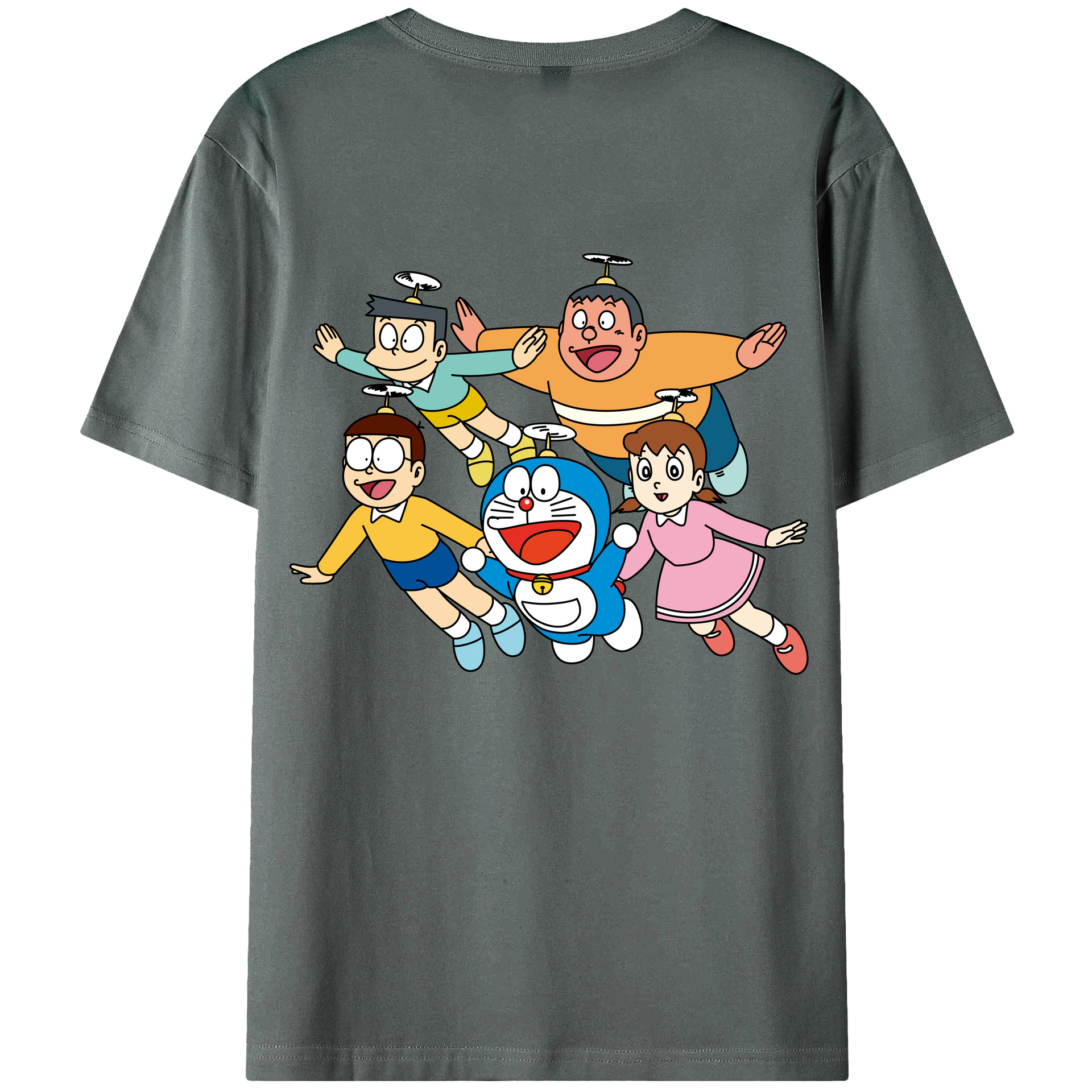 （画像用） ドラえもん 骨川 スネ夫 Doraemon Honekawa Suneo 綿100％ メンズ半袖Tシャツ（バックプリント） 通気性